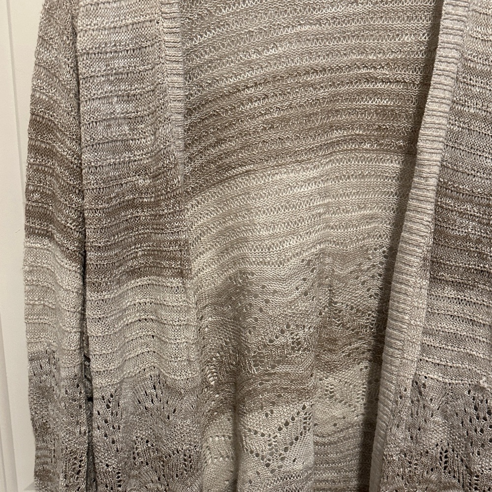 Torrid Beige Open-Front Cardigan - Picture 4 of 5
